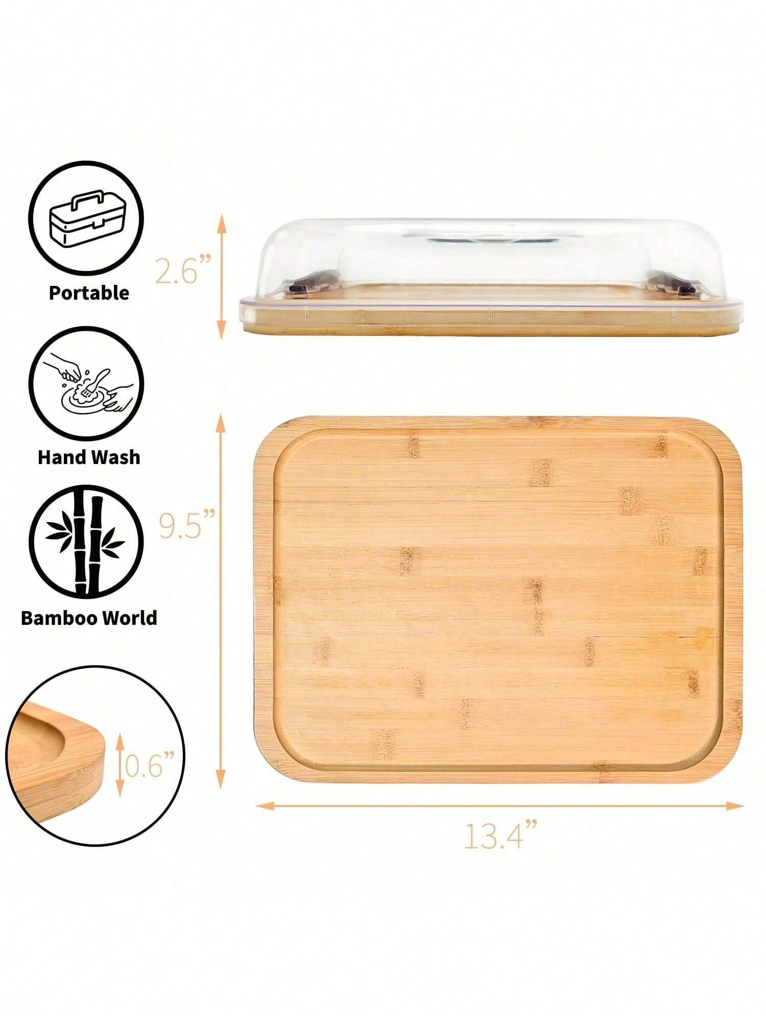 BLAGEPORT Bamboo Cheese Board With Lid