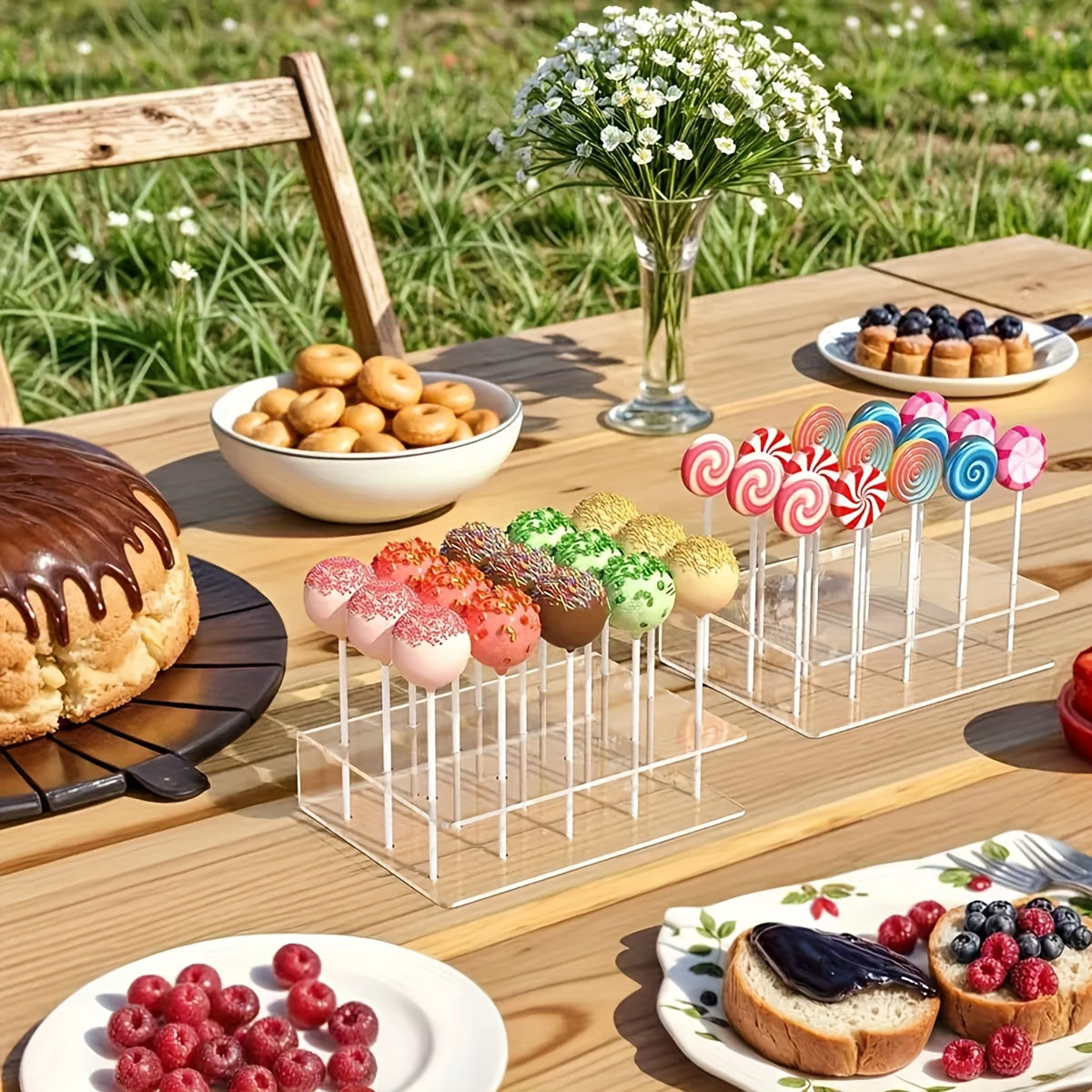 20 Cavity Holes Transparent Acrylic LollipopStand