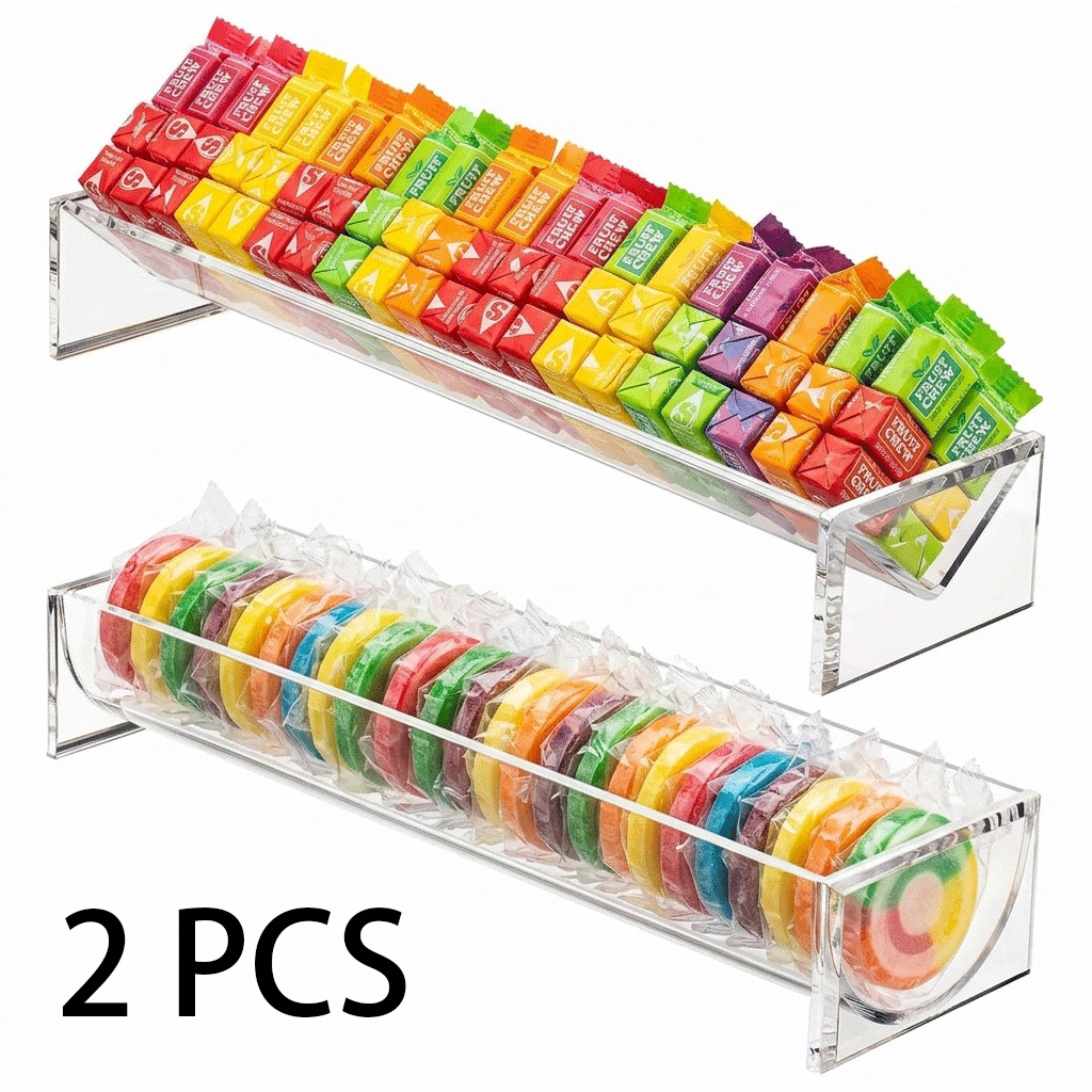 Clear Acrylic Dessert Tray Set – Serving Trays for Cookies, Cupcakes, Candy Buffets, Weddings, Baby Showers & Party Displays