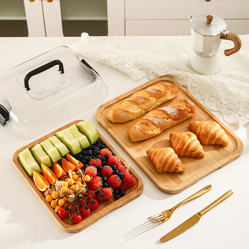 BLAGEPORT Bamboo Cheese Board With Lid