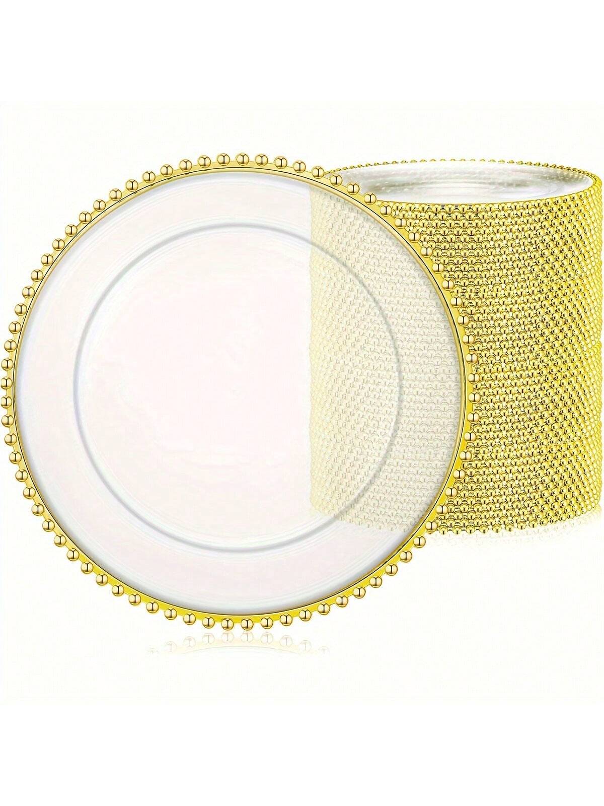 50pc Gold Beaded Tray