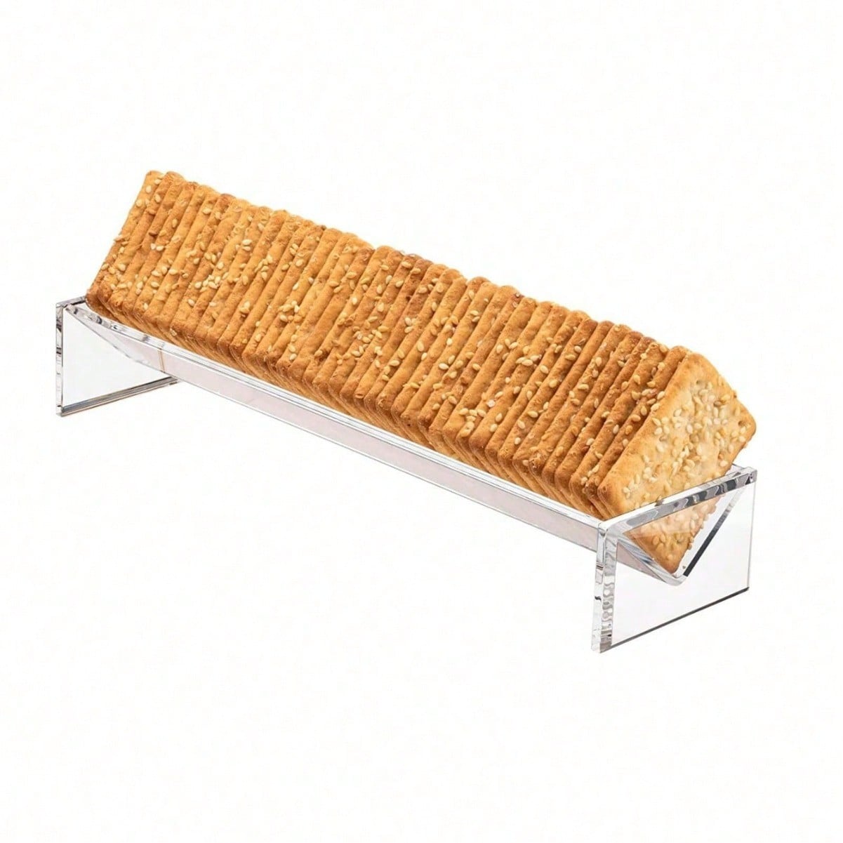 Acrylic Desktop Cookie Tray Set, Multifunctional Platter Of Square, Rectangular, Circular, And Hexagonal Cookies, Exquisite Design, Transparent Snack Rack, Suitable For Home And Party Use