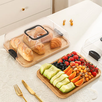 BLAGEPORT Bamboo Cheese Board With Lid