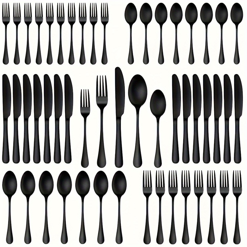 30-Piece Stainless Steel Flatware Set for 6 – Modern Silverware Set with Forks, Knives & Spoons for Everyday Dining