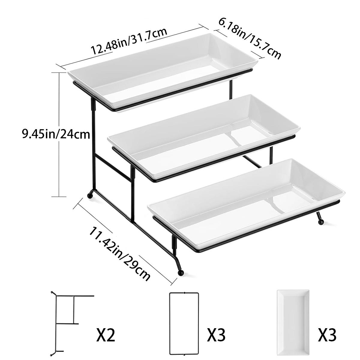 3-Tier Cupcake Stand – Plastic Dessert Display Stand for Weddings, Baby Showers, Tea Parties & Birthday Celebrations