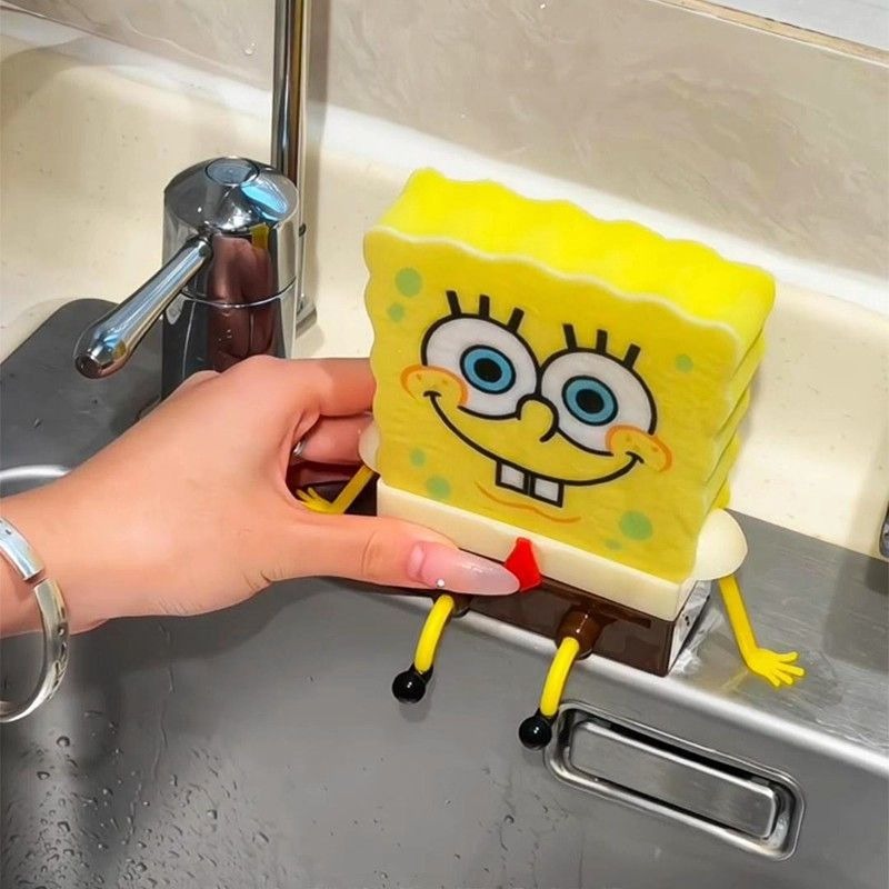 A sponge brush and drain rack set, suitable for various kitchens.