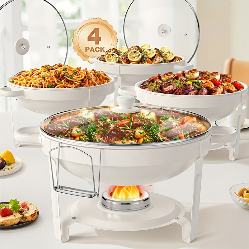 2 Pack 5QT Chafing Dish Buffet Set with Maifanite Coating – Food Warmer for Weddings, Catering, Parties, Church Events & Buffet Service