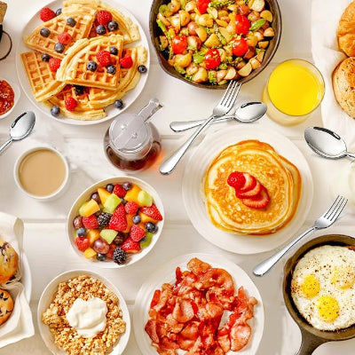 30 Piece 6-Person Silverware Set, Stainless Steel Cutlery Set Including Fork/Knife/Spoon,