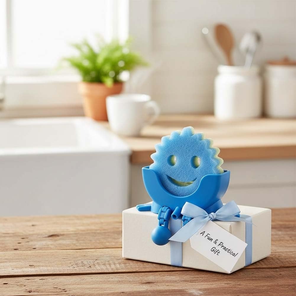 Funny Kitchen Sponge Holder – Cute Sink Organizer for Sponges, Brushes & Dishwashing Accessories