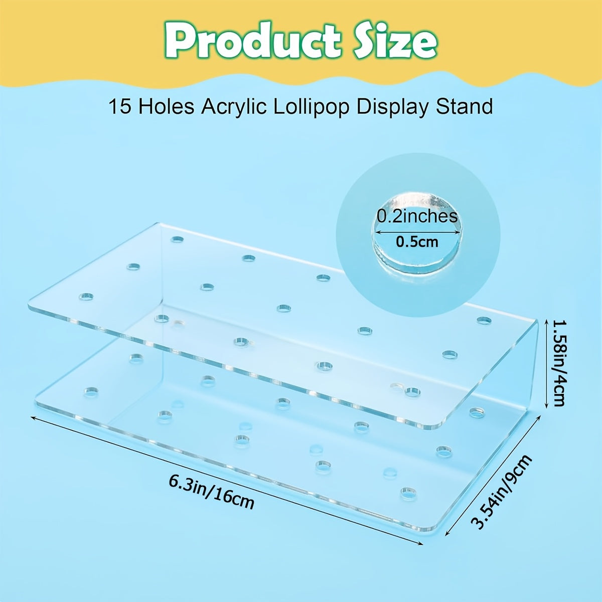20 Cavity Holes Transparent Acrylic LollipopStand