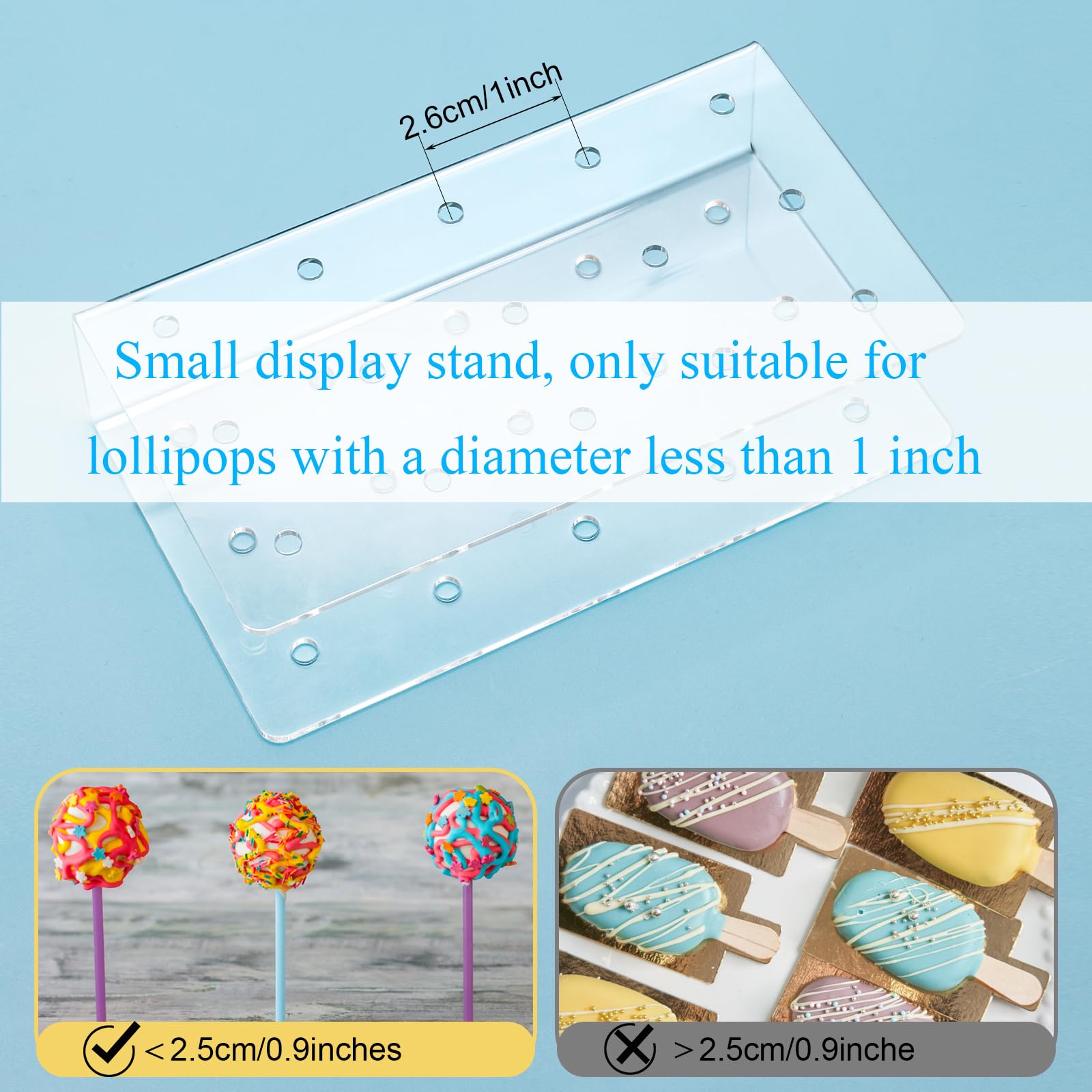 20 Cavity Holes Transparent Acrylic LollipopStand