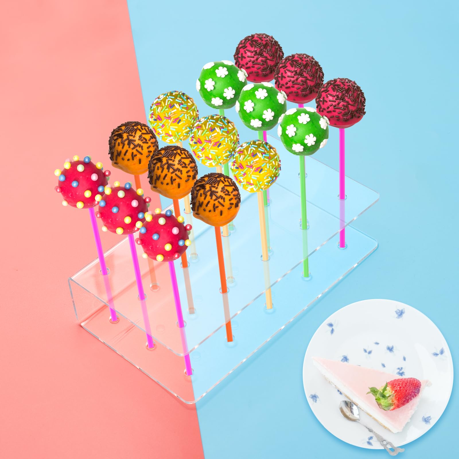 20 Cavity Holes Transparent Acrylic LollipopStand